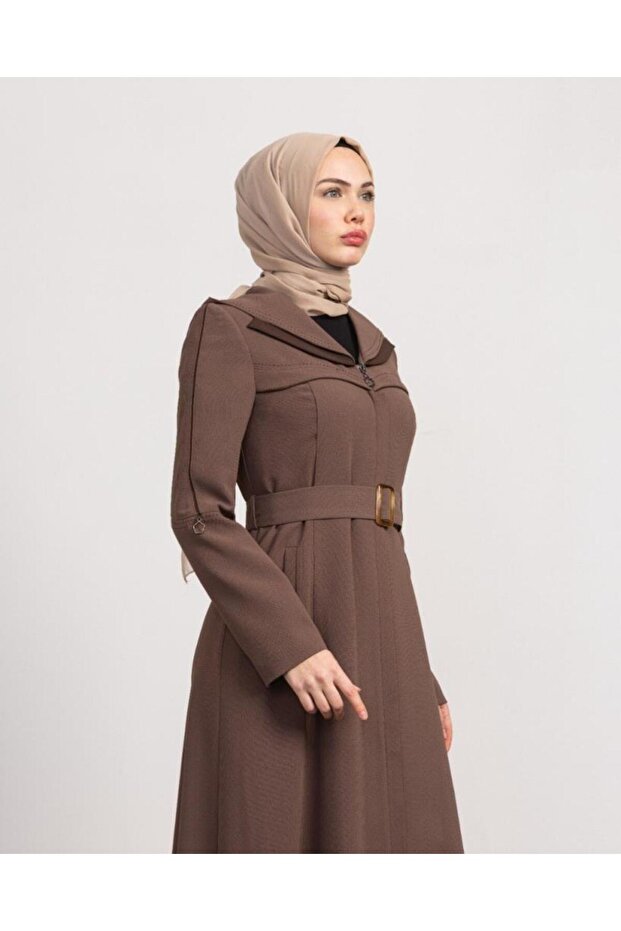 معطف ترنش نسائي طويل مبطن موديل M0029