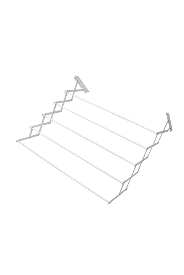 Foldable wall-mounted clothes rack is a practical solution for drying clothes. - 6