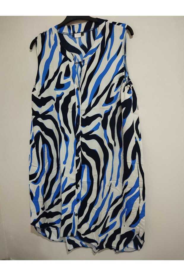 100% Cotton, Sleeveless, Full Button Stylish Dress