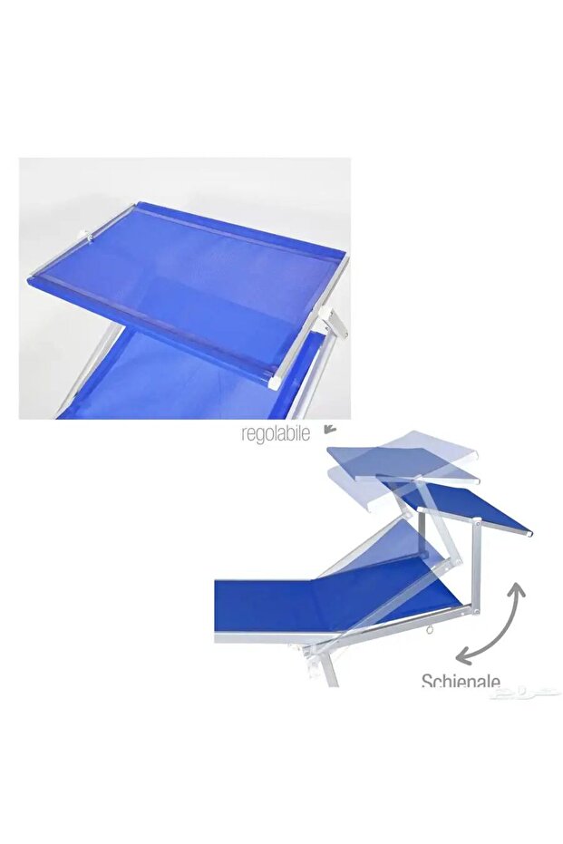 سرير تشميس واسترخاء قابل للطي مع مظلة متحركة - 3