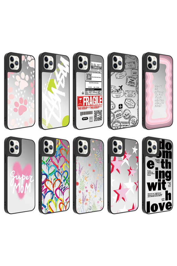 حافظة مرآة SCKS لامعة متوافقة مع iPhone 11 Pro Max مع حماية للكاميرا - 2