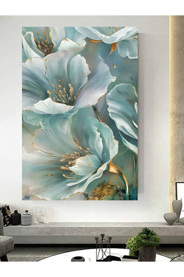 ÇİÇEK BASKILI KANVAS TABLO - 1