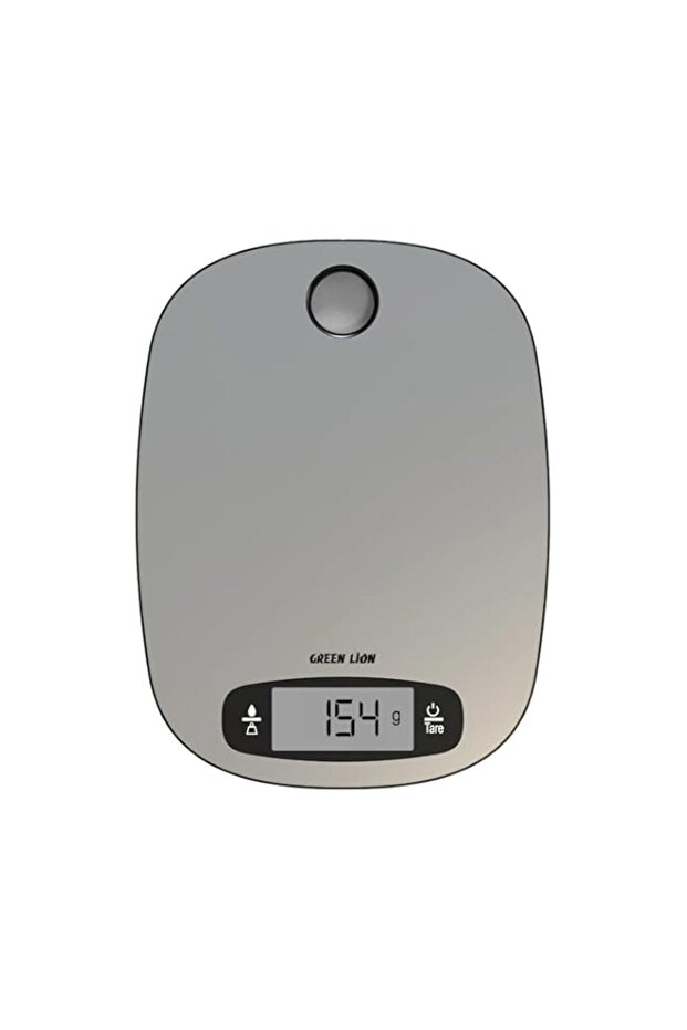 Green Lion Digital Kitchen Scale, Hanging Hole, Auto Off Mode, Tare Function, Digital Display, Compact Design - Silver