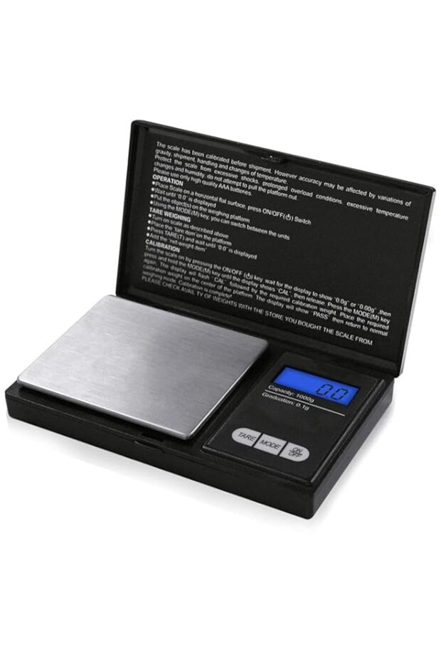 Youerte Espresso Scale with Timer 1000g x 0.1g Small & Thin Travel Coffee Scale, Mini Digital Scale - 1