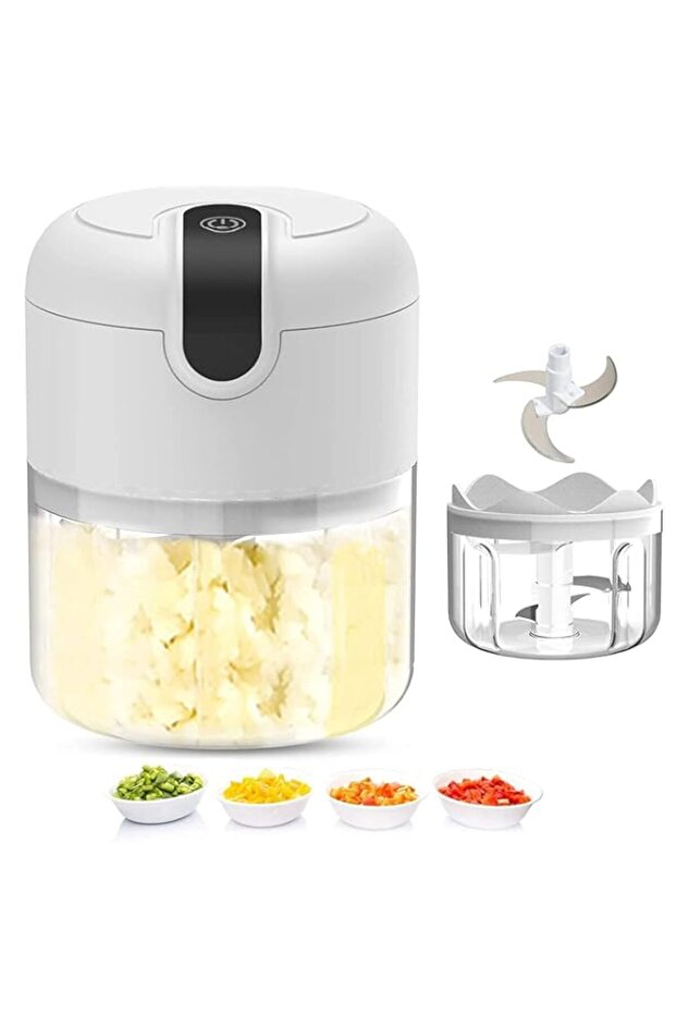 Electric Mini garlic chopper, Onion Ginger salad Pepper Nuts grinder, Portable Small Food Chopper f