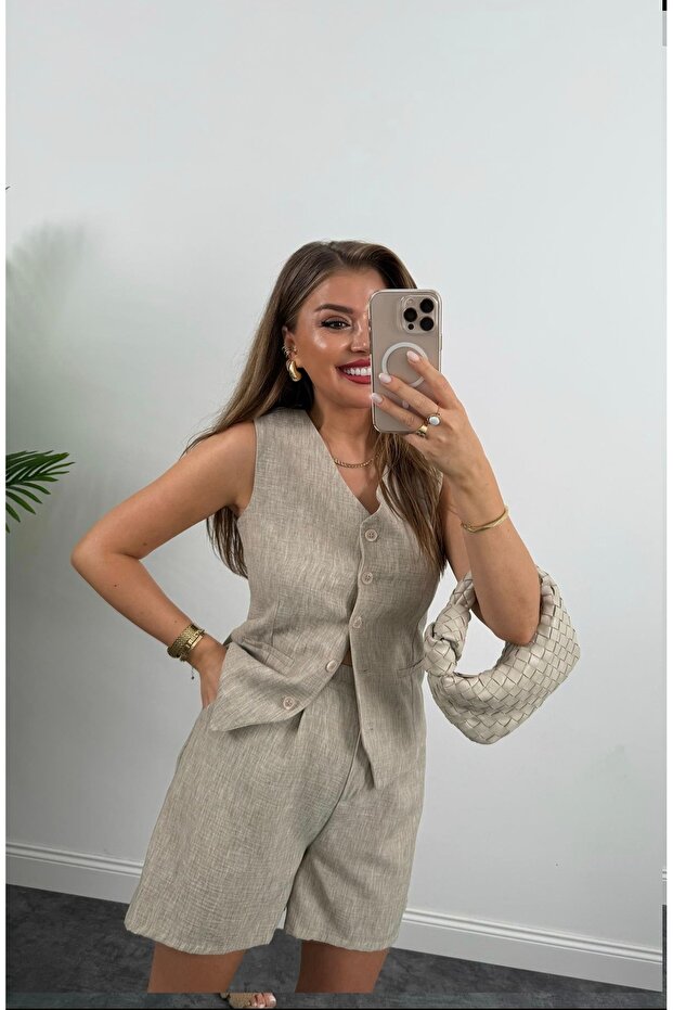 Şort Yelek Basic Takım - 3