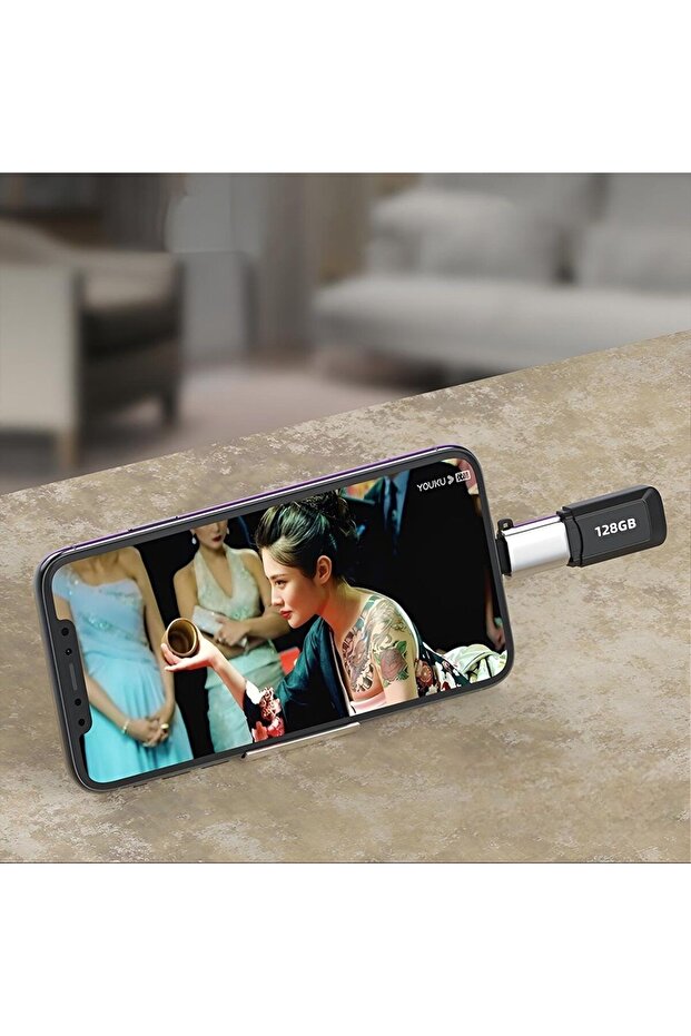 Type-C To USB 3.0 + Type-C OTG & Şarj Dönüştürücü –2 in 1 Çoklu Kullanım Metal Mini Çevirici Adaptör - 4