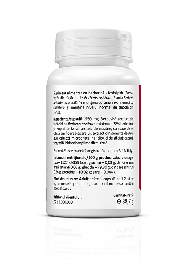 Berberina Optimum cu Berbevis® extract 550 mg, 30 capsule - 2