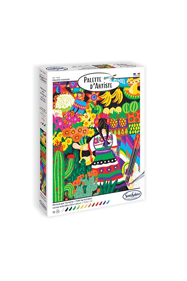 Maľovanie podľa čísel - Mexický trh - - 1