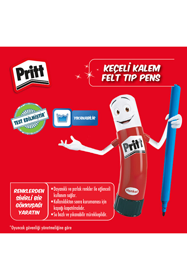 Keçeli Boya Kalemi 12 Renk - 4