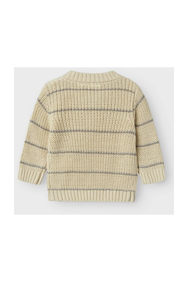 NBMEMLEN LS STRICK-STREIFENPULLOVER LILA - 2