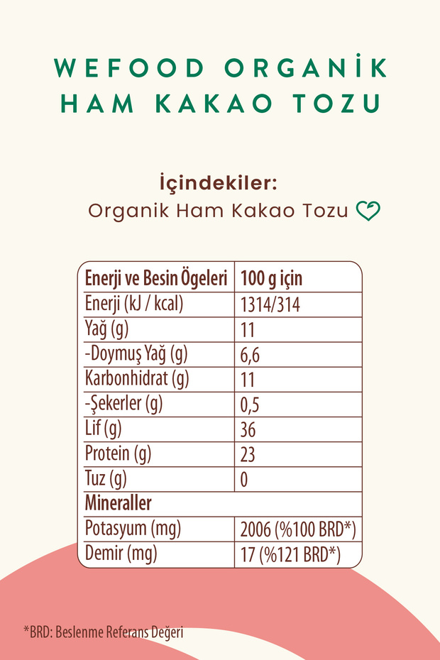 Organik Ham Kakao Tozu 140 gr 2'li - 4