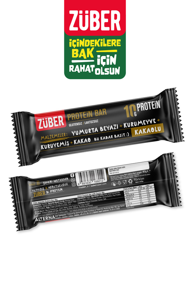 Kakaolu Protein Bar 40gr X 12 Adet - 5