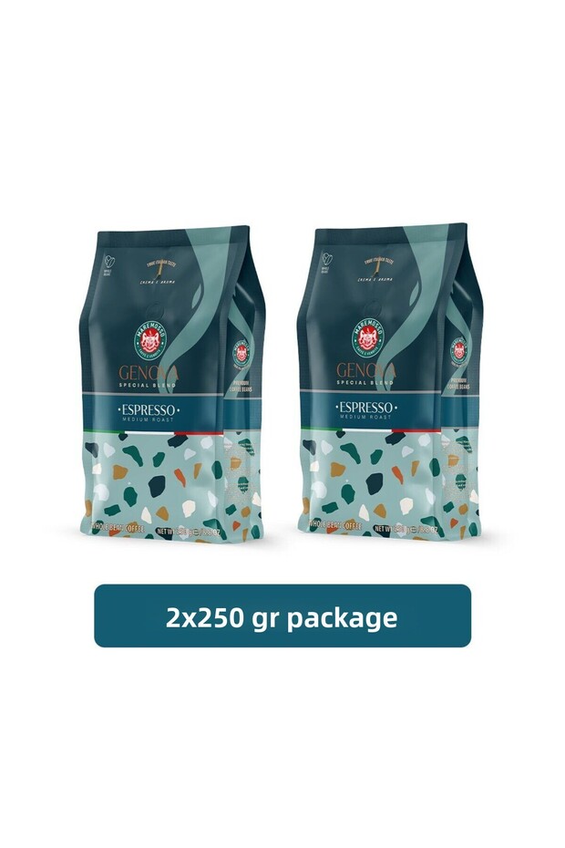 ايسبريسو جينوفا بليند 2×250 جرام (النواة أو المطحون) القهوة