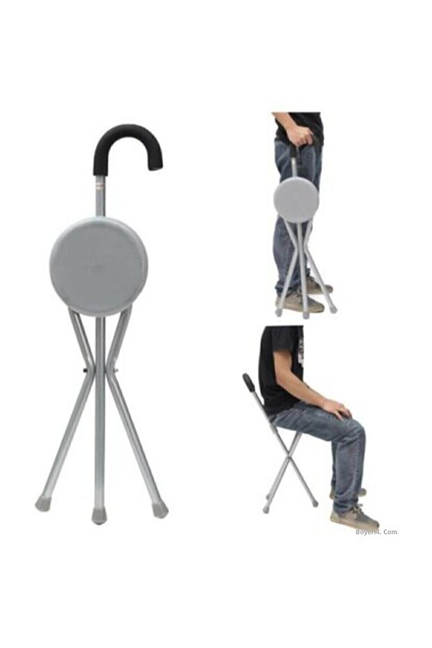 Folding Stool - Walking Stick with Seat - Aluminum Body - Durable Structure - Imported - Luxury - 2