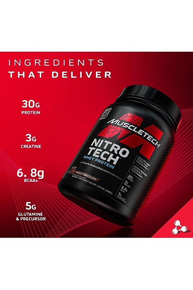 Nitro-Tech Whey Protein 1814 - نكهة الشوكولاتة، 1 جرام - 2