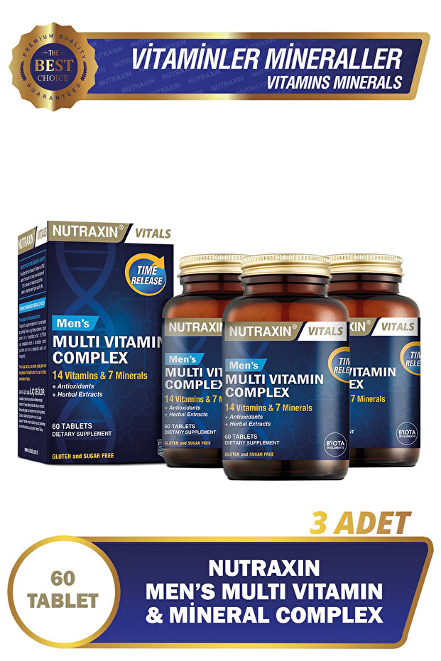 Mens Multi Vitamin Complex 60 Tablet 3 Kutu - 1