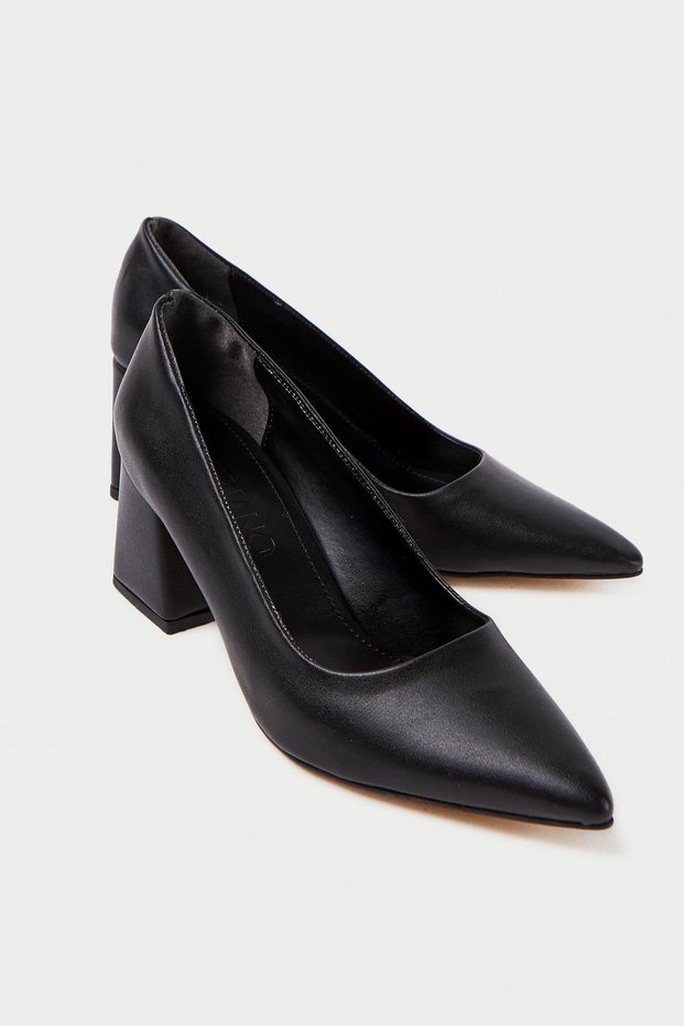 Mbzfr600-S Women's Block Heels 6 cm Pointed Toe Black Stiletto & Heeled Shoes
