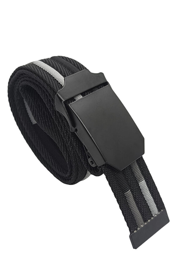 Sports Men's Belt Black 4 cm for Jeans and Canvas