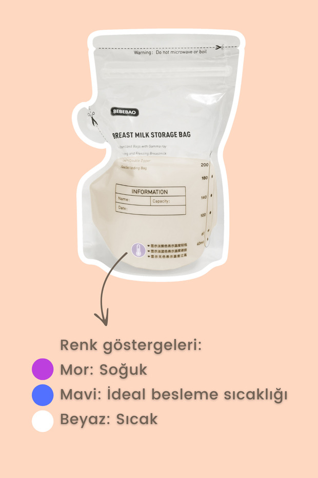 Anne Sütü Saklama Poşeti 200 ml 10'lu - 3