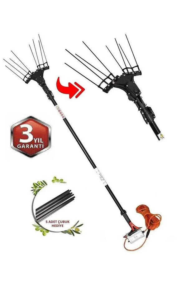 Sensörlü ve Devir Ayarlı Zeytin Hasat Makinası 750 Watt + Akü Şarj Cihazı - 4