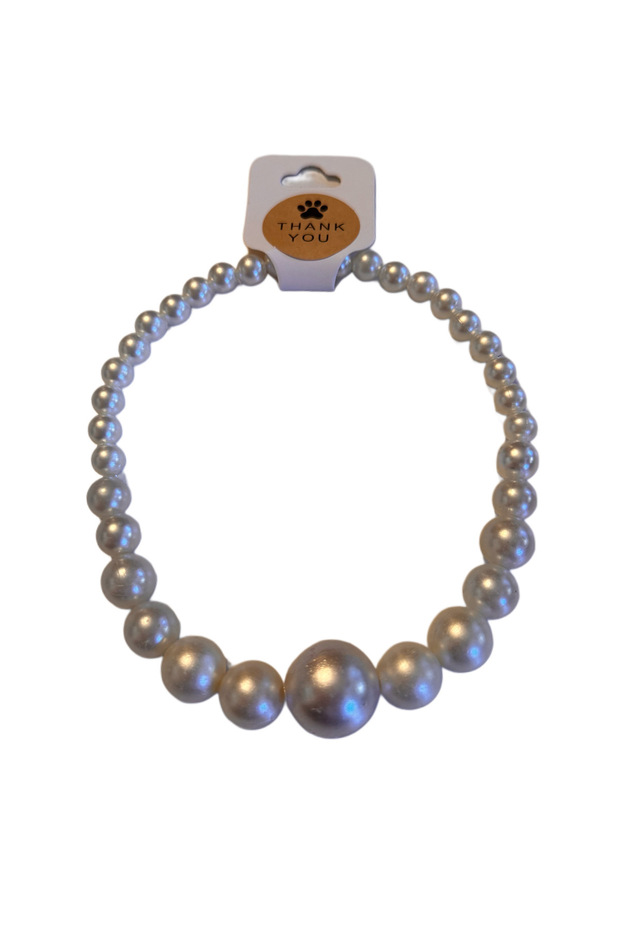 Row of Pearl Cat Dog Necklace