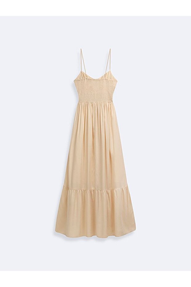 Basıc Bej Elbise - 3