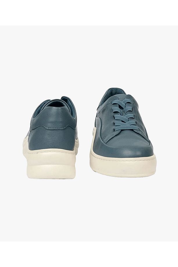 Kadın Kot Mavi Hakiki Deri Sneaker Ayakkabı 5Y2FA59052 - 7