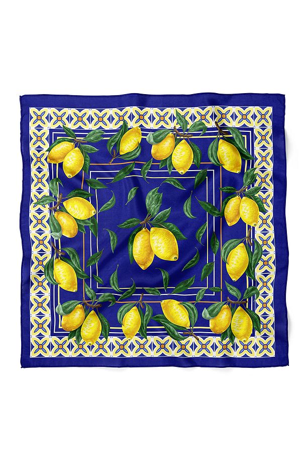 Limon Desen Fular Bandana 70x70 Cm - 1