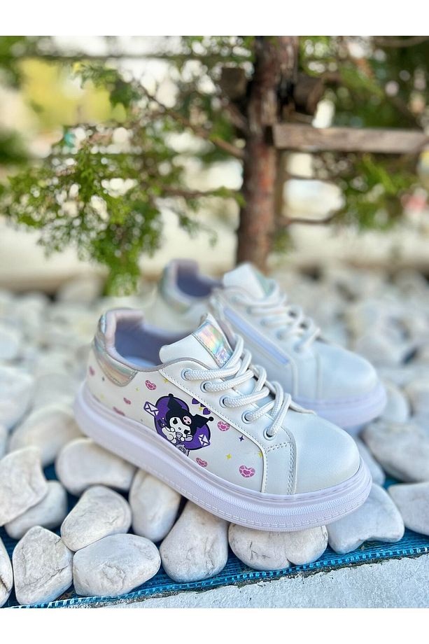 Kuromi Kız Çocuk Bağcıklı Sneaker Ayakkabı - 1