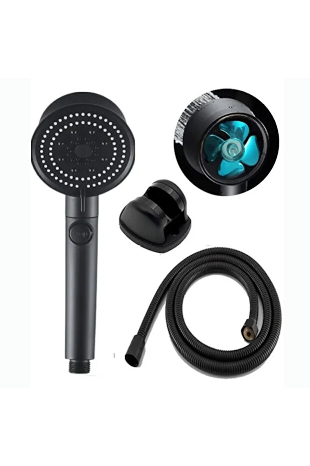 Turbo 5 Fonksiyonlu Pervaneli Mafsallı Duş Seti - Ayarlanabilir Duş Başlığı - 1