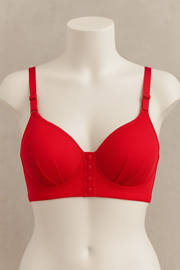 Front Snap (Buttoned) Bra - 1