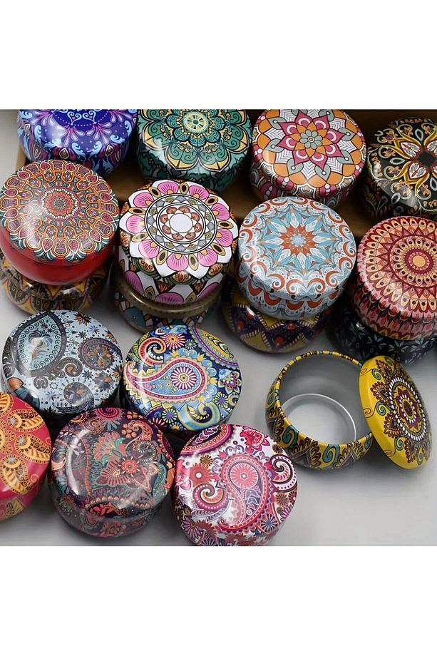 1 Adet Mum Yapma Kutusu, Mum Kutusu, Mum Kalıpları, Metal Saklama Kutusu, Saklama Kutusu - 4