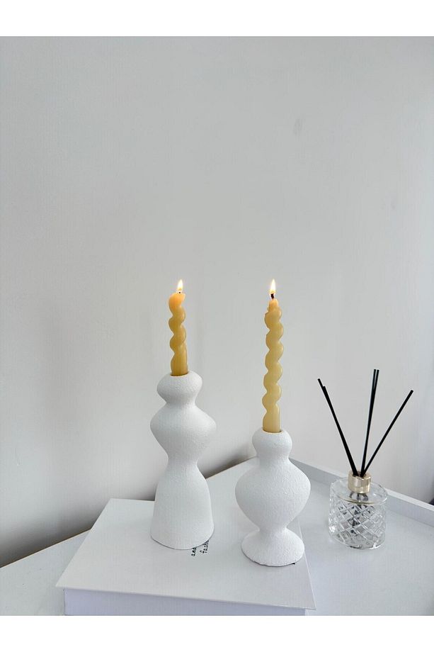 Dekoratif El Yapımı 2li Mumluk Set - 2