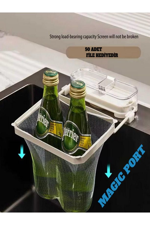 YENİ NESİL MODERN LAVABO SÜZGECİ VAKUMLU BEYAZ NOT :: 50 Adet File Hediyeli - 9