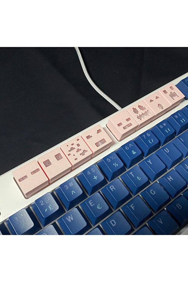Minecraft Temalı Keycap Seti (8 ADET) – Mekanik Rgb Oyuncu Klavyeleri Ile Uyumlu Renkli Tuş Takımı - 1