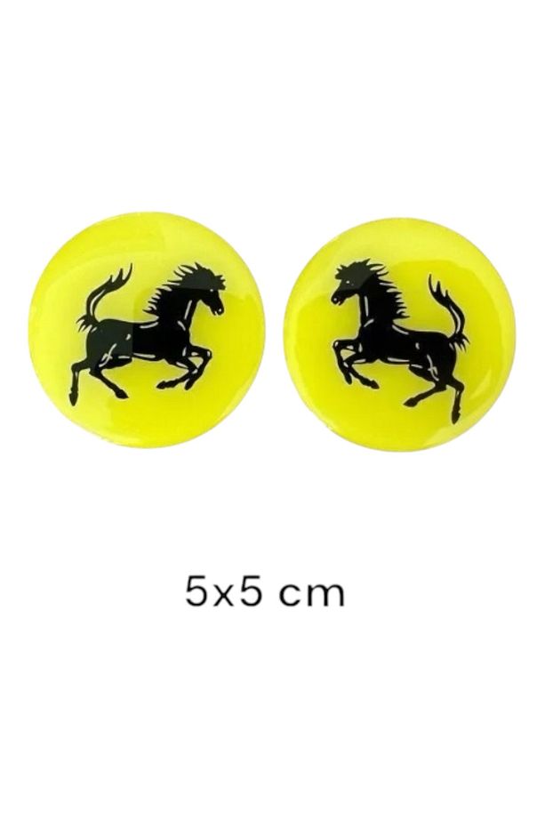 Ferrari Damla Sticker Çıkartma 5x5 Cm 2 Adet Motorsiklet Araç Kask Leptop - 1
