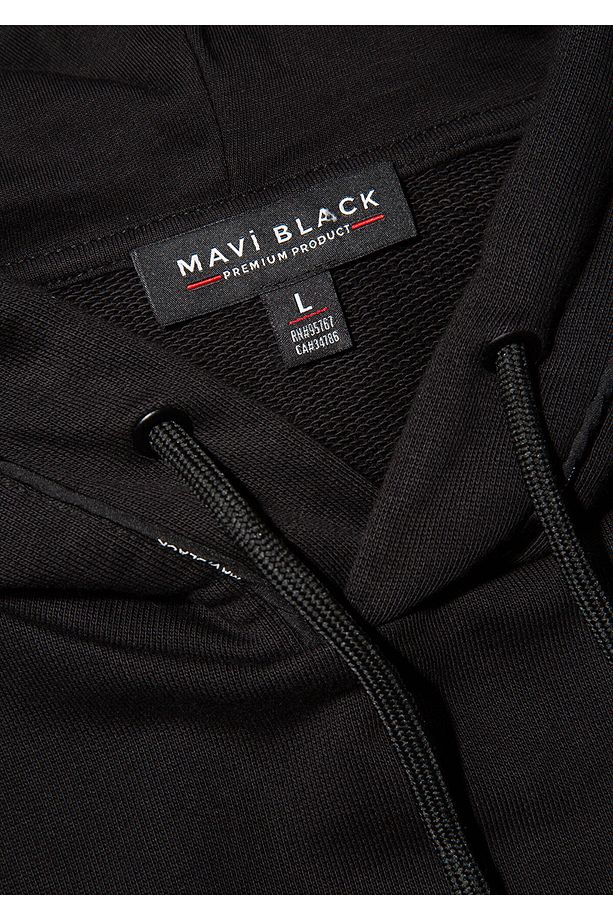Kapüşonlu Siyah Sweatshirt 0S10330-900 - 7