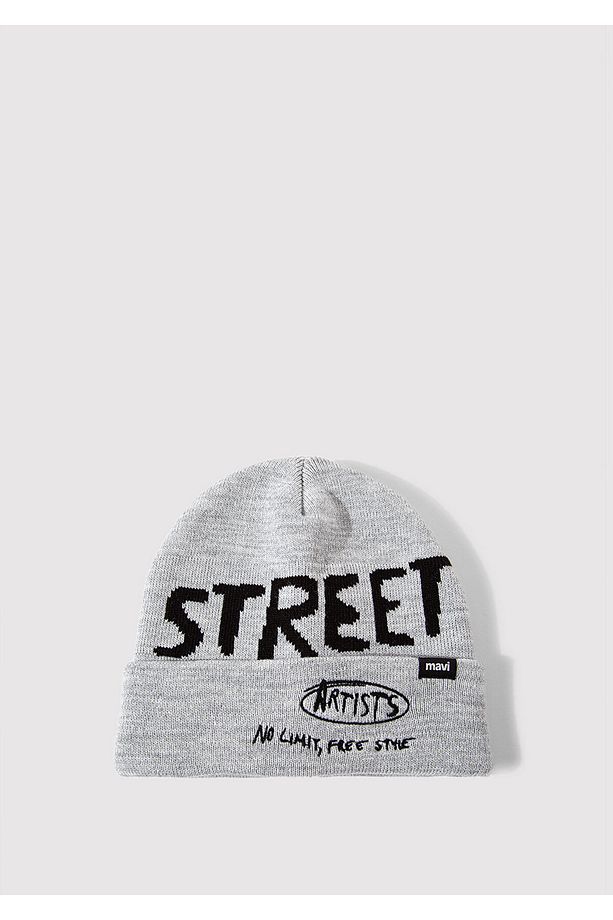 Street Baskılı Gri Bere 0911538-87501 - 2