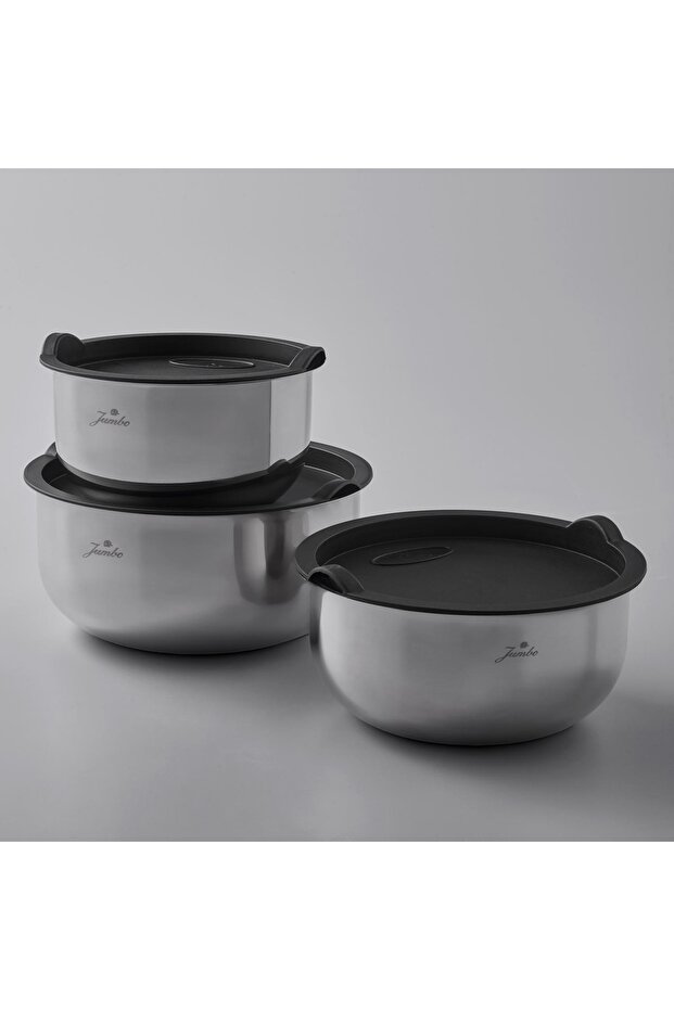Globe Steel Midi Storage and Mixing Container Set of 3