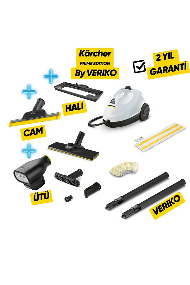 SC 2 Easyfix Prime Buharlı Temizlik Makinesi by VERIKO Edition, Ütü, Cam, Halı, Lavabo - 1