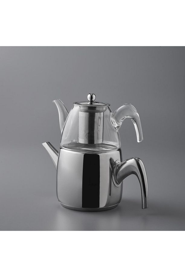 6500 Cam Demlikli Full Metal Sap Çaydanlık - 1