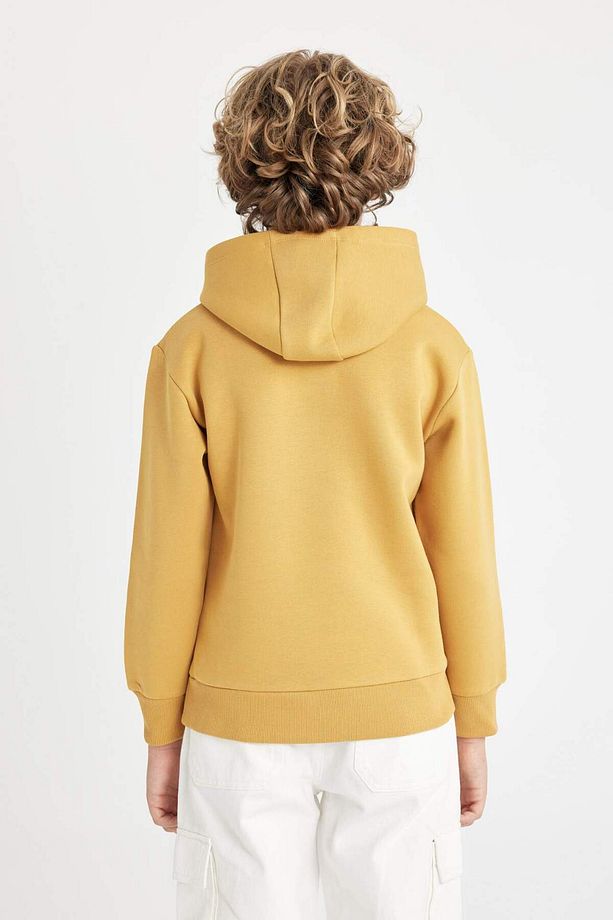 Erkek Çocuk Yazı Baskılı Cepli Kapüşonlu Okul Sweatshirt C7560A824AU - 6