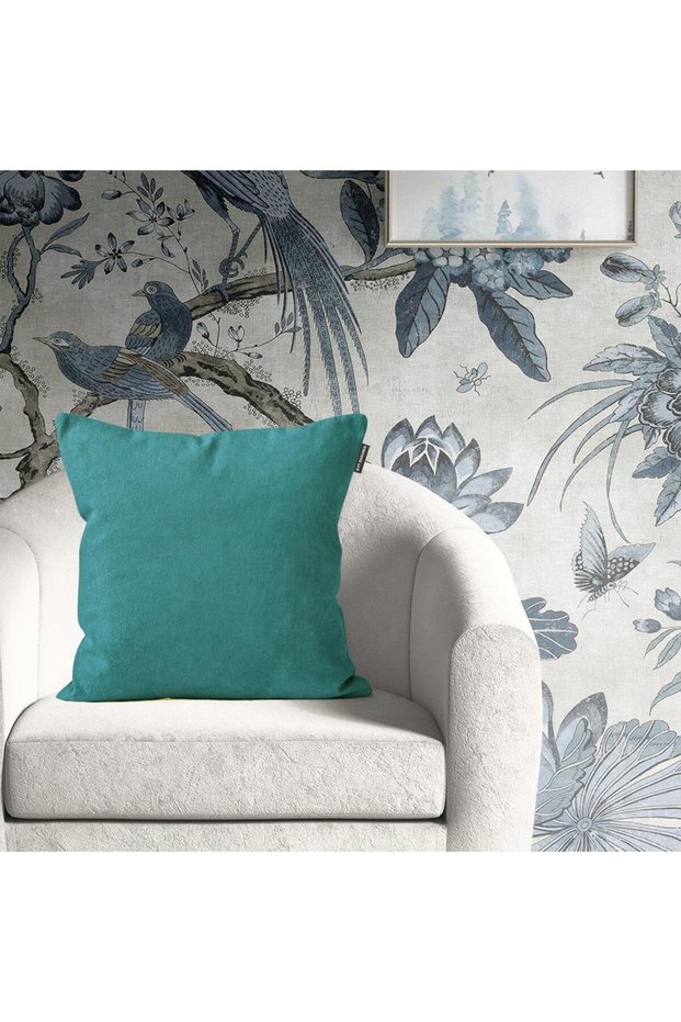 Single Velvet Textured Throw Pillow Cover Oil