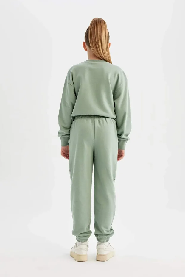 Girl's Printed Jogger School Sweatpants with Elastic Waist and Pockets - 6