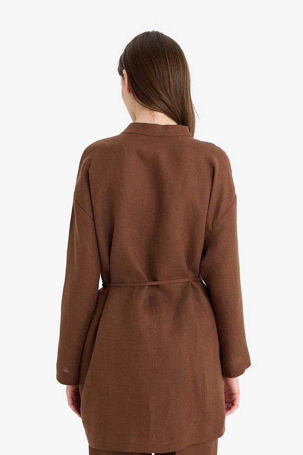 Manuka x Keten Uzun Kollu Basic Tunik D4394AX24HS - 6
