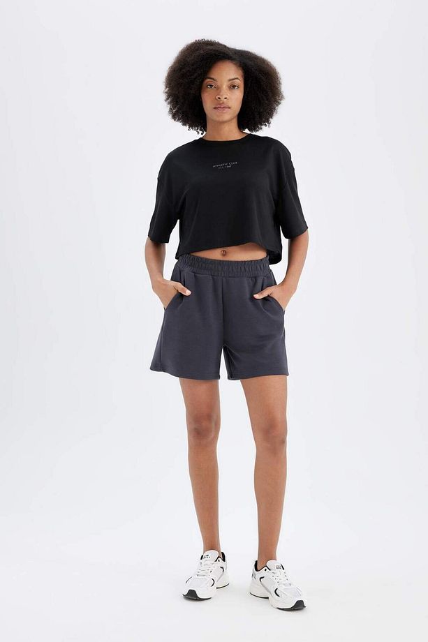 DeFactoFit Standart Fit Sporcu Kısa Paça Modal Şort D1278AX24HS - 2
