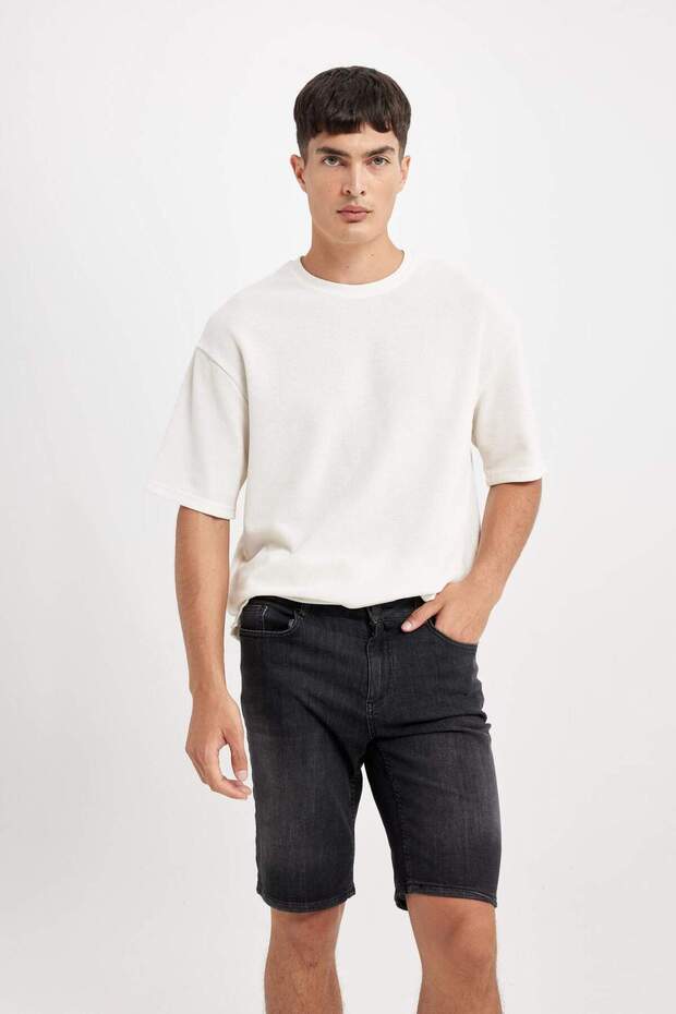 Regular Fit Jean Bermuda Şort D3960AX24SM - 3