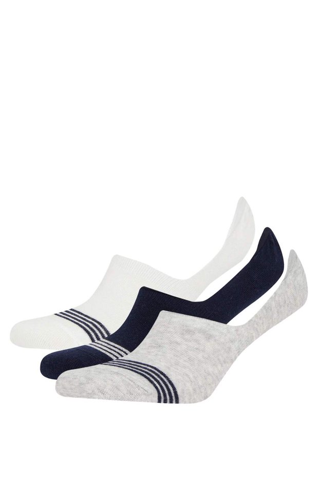 Men's 3-Piece Cotton Ballerina Socks C6784Axns