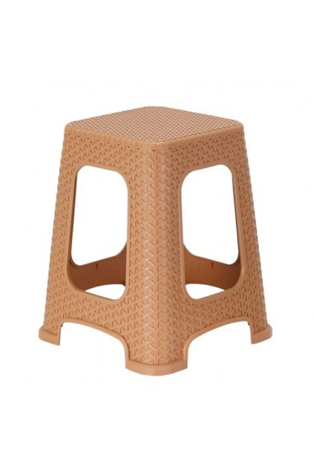 Sağlam Plastik Star Rattan Büyük Tabure Tik (1 ADET) - 1